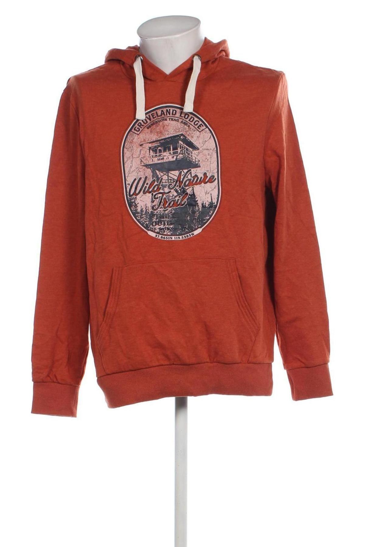 Herren Sweatshirt C&A, Größe L, Farbe Orange, Preis 27,49 €