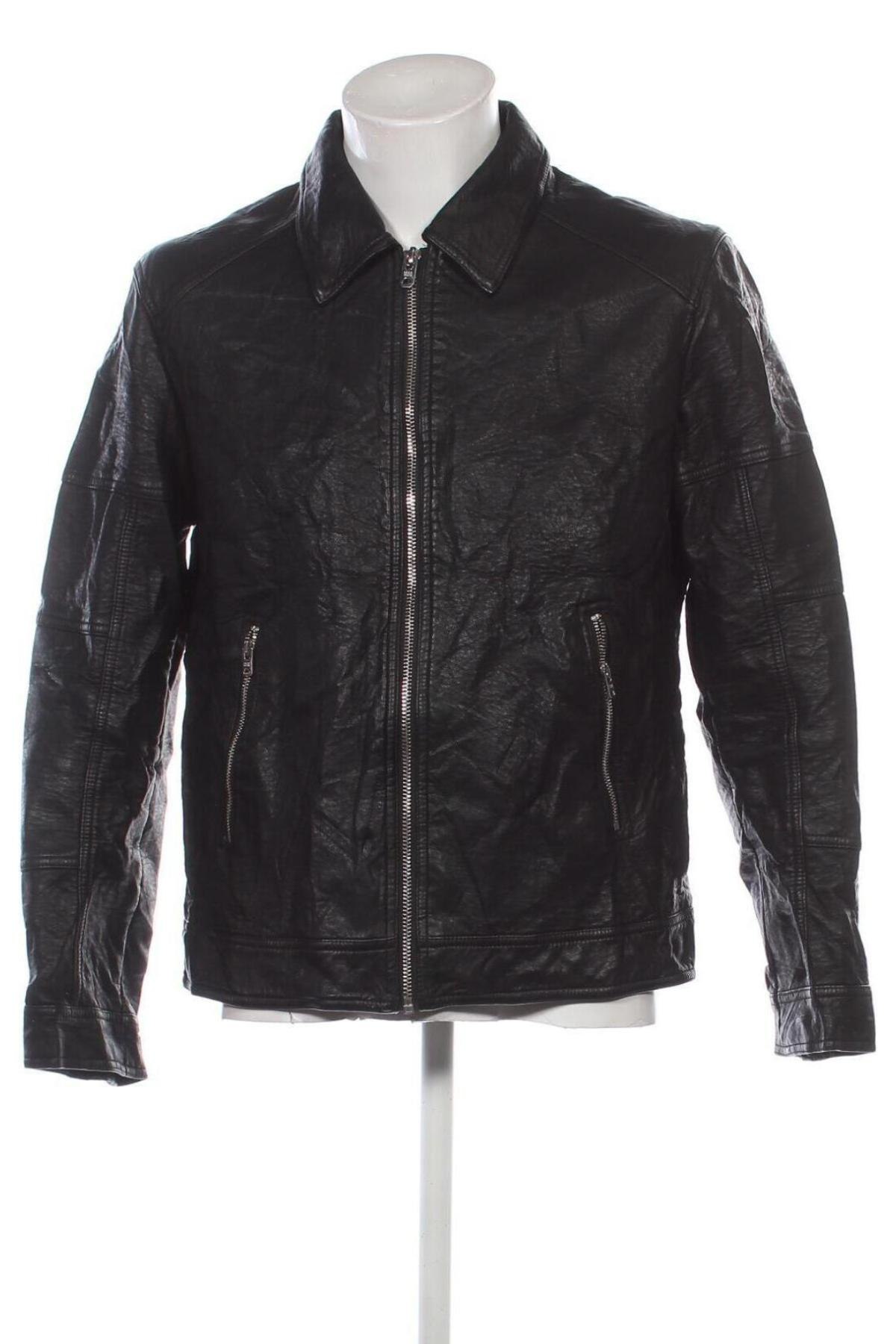 Herren Lederjacke Jack & Jones, Größe XL, Farbe Schwarz, Preis 28,49 €