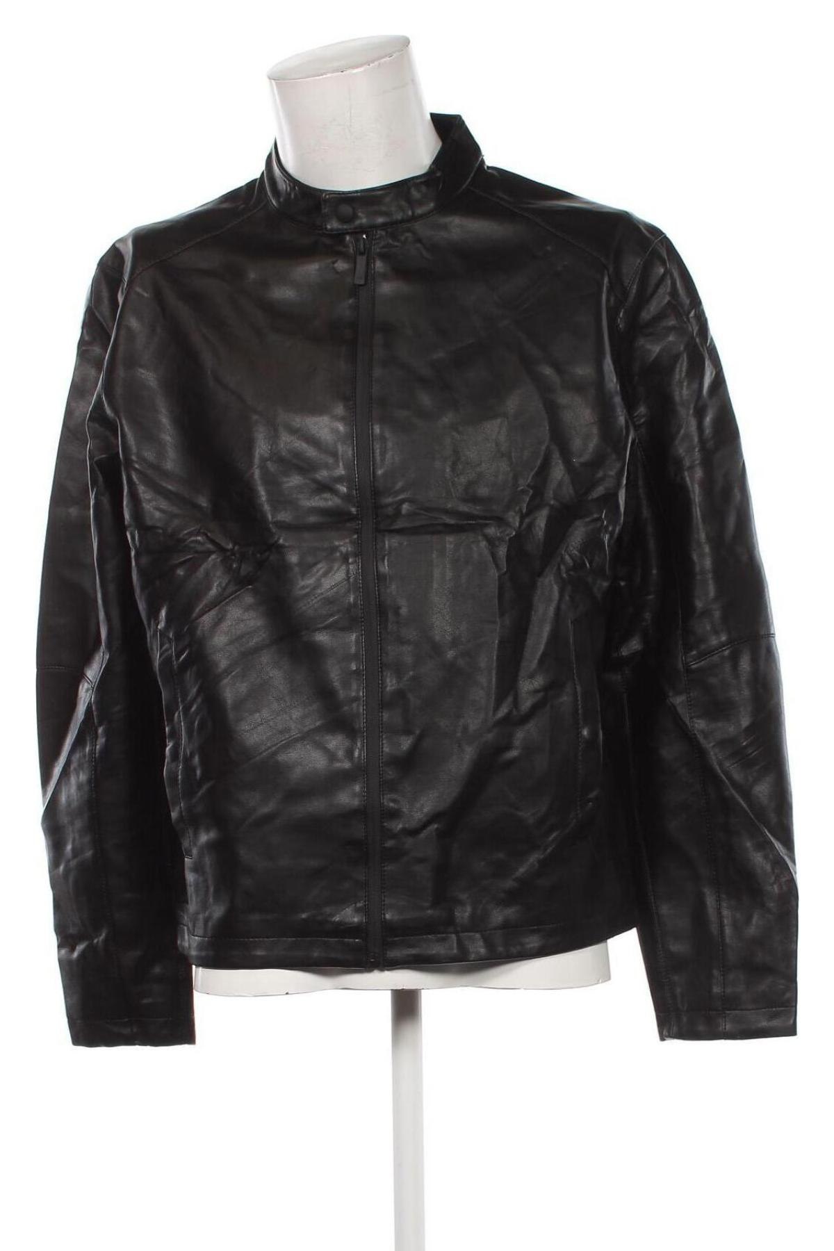 Herren Lederjacke Zara, Größe XL, Farbe Schwarz, Preis 21,99 €