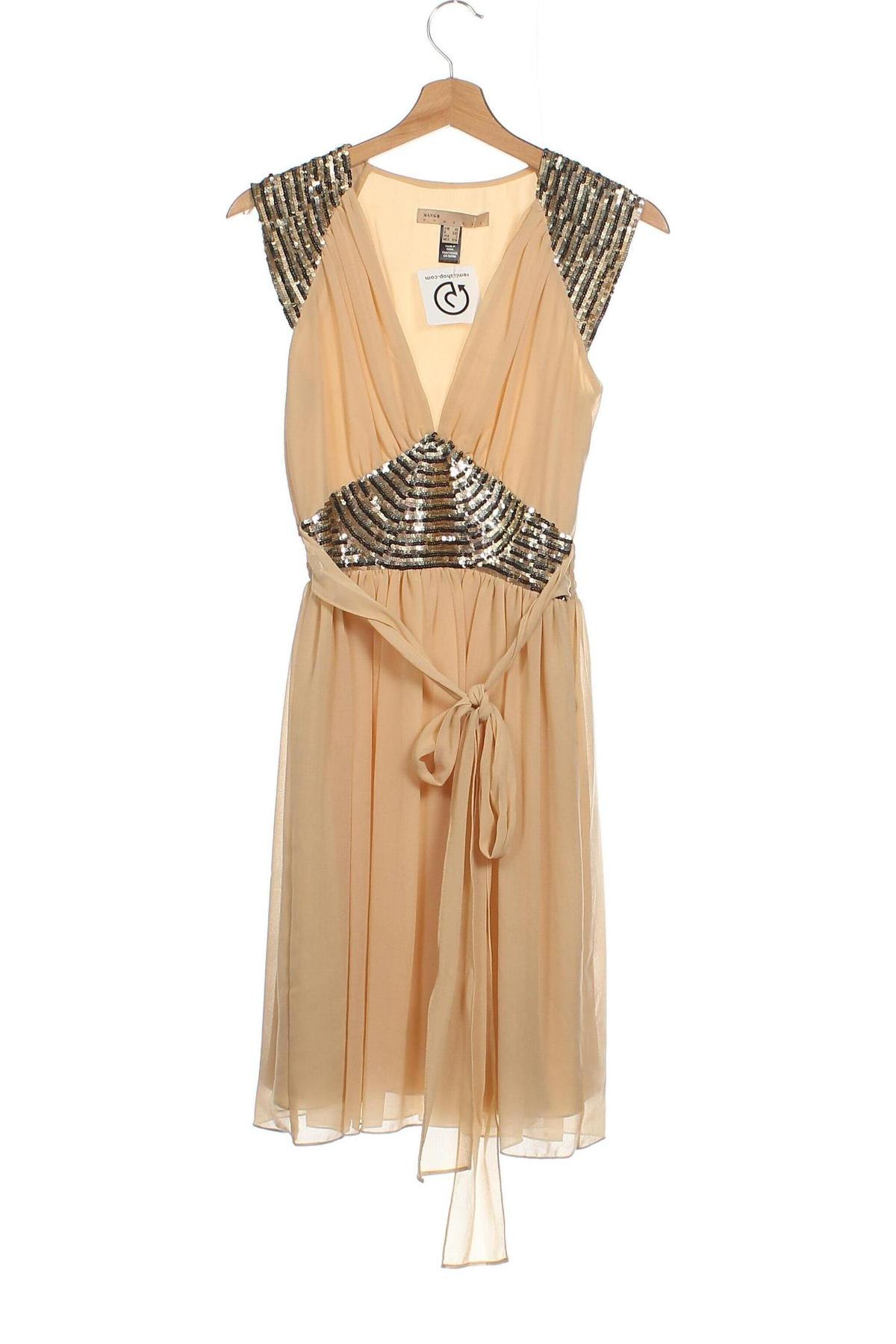 Kleid Mango, Größe XS, Farbe Beige, Preis € 17,39