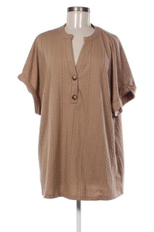 Дамска блуза SHEIN, Размер 3XL, Цвят Бежов, Цена 15,99 лв.