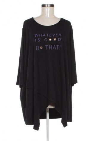 Bluzka damska Ulla Popken, Rozmiar 5XL, Kolor Czarny, Cena 76,40 zł