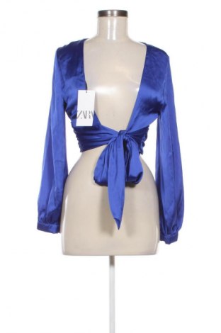 Bluzka damska Zara, Rozmiar M, Kolor Niebieski, Cena 142,53 zł