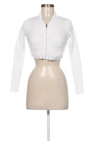 Damen Strickjacke Bershka, Größe XS, Farbe Weiß, Preis 14,83 €