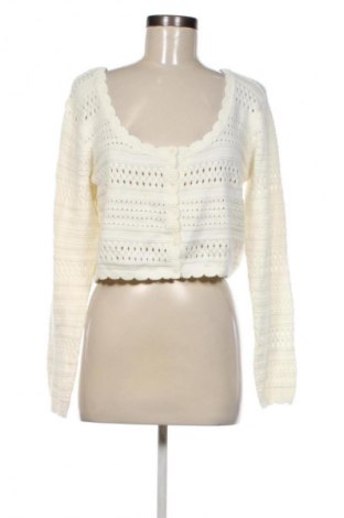 Damen Strickjacke H&M, Größe L, Farbe Weiß, Preis 9,99 €