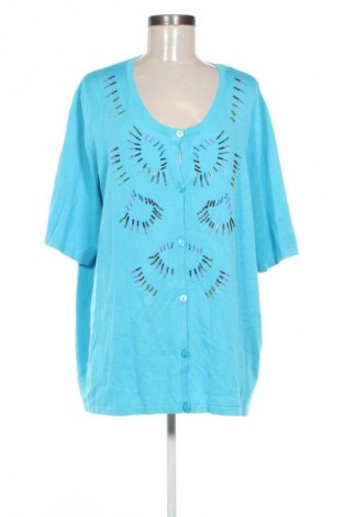 Damen Strickjacke Ulla Popken, Größe XXL, Farbe Blau, Preis 10,99 €