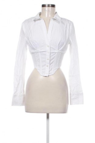 Γυναικείο πουκάμισο Bershka, Μέγεθος M, Χρώμα Λευκό, Τιμή 23,71 €