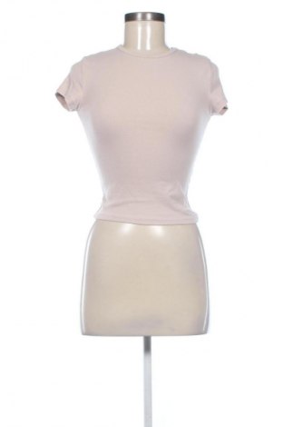 Дамска тениска Bershka, Размер M, Цвят Бежов, Цена 17,10 лв.