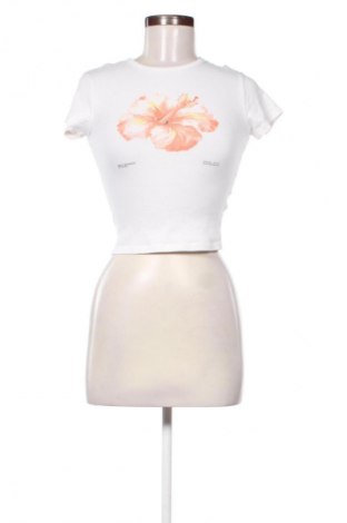 Damen T-Shirt Bershka, Größe M, Farbe Weiß, Preis € 8,75