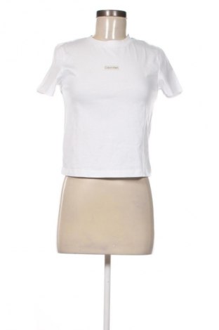 Γυναικείο t-shirt Calvin Klein Jeans, Μέγεθος XS, Χρώμα Λευκό, Τιμή 31,99 €