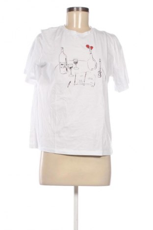 Γυναικείο t-shirt Pieces, Μέγεθος M, Χρώμα Λευκό, Τιμή 18,99 €