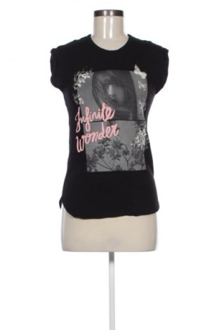 Damen T-Shirt Stradivarius, Größe S, Farbe Schwarz, Preis € 8,68