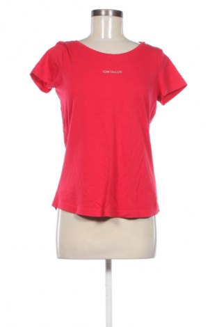 Дамска тениска Tom Tailor, Размер M, Цвят Червен, Цена 18,00 лв.