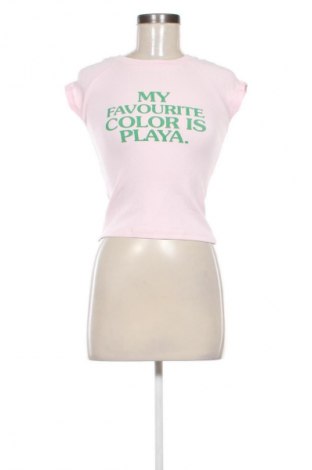 Γυναικείο t-shirt Zara, Μέγεθος S, Χρώμα Ρόζ , Τιμή 6,14 €