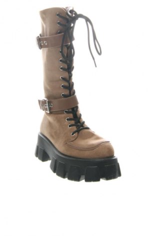 Дамски ботуши Unbranded, Размер 39, Цвят Бежов, Цена 76,25 лв.