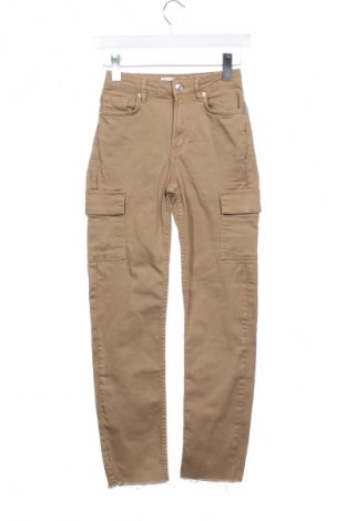 Дамски дънки Mango, Размер XXS, Цвят Кафяв, Цена 33,24 лв.