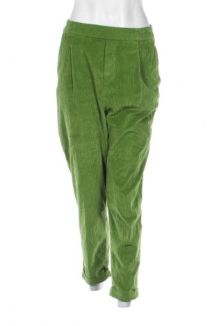 Pantaloni de velvet de femei United Colors Of Benetton, Mărime XL, Culoare Verde, Preț 126,32 Lei