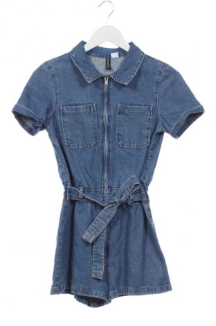 Дамски къс гащеризон H&M Divided, Размер XXS, Цвят Син, Цена 39,14 лв.