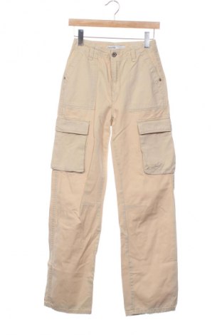 Dámské kalhoty  Bershka, Velikost XS, Barva Béžová, Cena  369,00 Kč