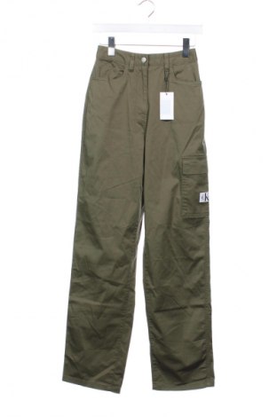 Pantaloni de femei Calvin Klein Jeans, Mărime XS, Culoare Verde, Preț 126,99 Lei