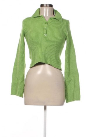 Дамски пуловер Bershka, Размер M, Цвят Зелен, Цена 17,99 лв.