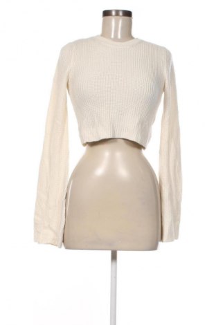 Pulover de femei Bershka, Mărime XS, Culoare Ecru, Preț 55,99 Lei