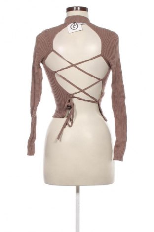 Дамски пуловер Zara, Размер L, Цвят Кафяв, Цена 23,99 лв.