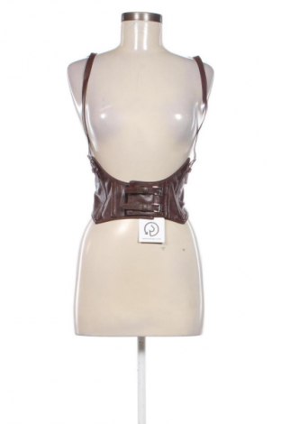 Дамски топ Bershka, Размер XS, Цвят Кафяв, Цена 26,99 лв.