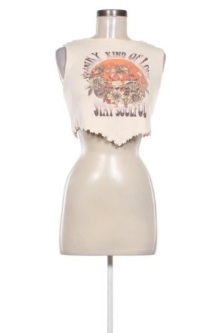 Дамски топ Bershka, Размер L, Цвят Бежов, Цена 10,60 лв.