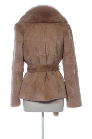 Damski skórzany płaszcz Kara, Rozmiar S, Kolor Beżowy, Cena 425,33 zł