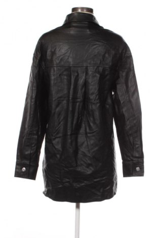 Női bőrdzseki Bershka, Méret M, Szín Fekete, Ár 10 939 Ft