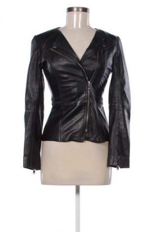 Дамско кожено яке Mango, Размер XS, Цвят Черен, Цена 221,54 лв.