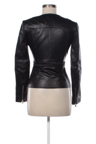 Дамско кожено яке Mango, Размер XS, Цвят Черен, Цена 221,54 лв.