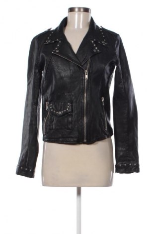 Дамско кожено яке Mango, Размер S, Цвят Черен, Цена 82,08 лв.