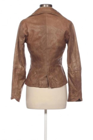 Дамско кожено яке Mango, Размер M, Цвят Кафяв, Цена 82,00 лв.