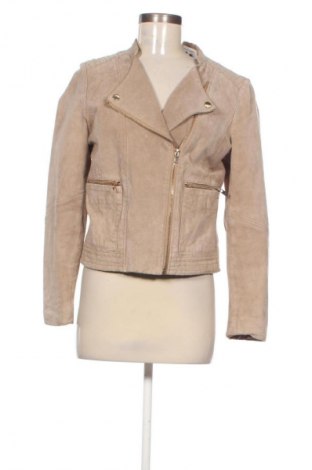 Дамско кожено яке Mango, Размер M, Цвят Бежов, Цена 150,18 лв.