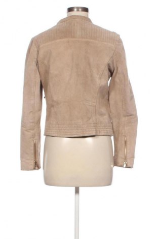 Дамско кожено яке Mango, Размер M, Цвят Бежов, Цена 150,18 лв.