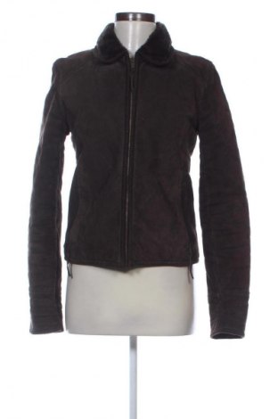 Дамско кожено яке Naf Naf, Размер S, Цвят Кафяв, Цена 125,18 лв.