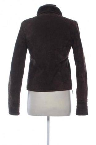 Дамско кожено яке Naf Naf, Размер S, Цвят Кафяв, Цена 125,18 лв.