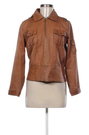 Geacă de piele pentru femei Naf Naf, Mărime L, Culoare Bej, Preț 342,11 Lei