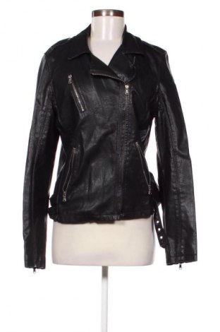 Дамско кожено яке Retro Jeans, Размер L, Цвят Черен, Цена 62,02 лв.