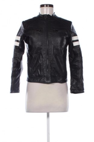 Γυναικείο δερμάτινο μπουφάν Sisley, Μέγεθος S, Χρώμα Μαύρο, Τιμή 42,05 €