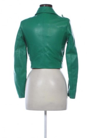 Дамско кожено яке Terranova, Размер XS, Цвят Зелен, Цена 58,00 лв.