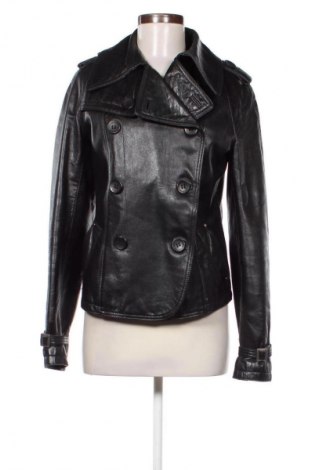 Дамско кожено яке Unbranded, Размер M, Цвят Черен, Цена 97,01 лв.