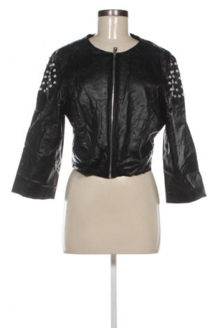 Дамско кожено яке Unbranded, Размер XXL, Цвят Черен, Цена 42,99 лв.