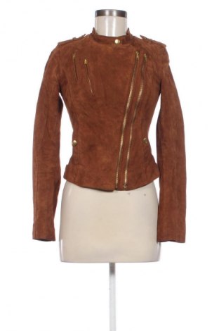 Damen Lederjacke Vero Moda, Größe XS, Farbe Braun, Preis 46,00 €