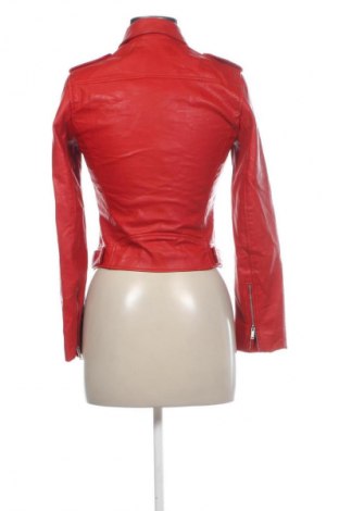 Dámska kožená bunda  Zara, Veľkosť S, Farba Červená, Cena  24,95 €