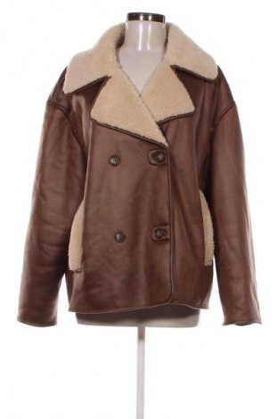 Damski płaszcz Stradivarius, Rozmiar L, Kolor Brązowy, Cena 202,67 zł