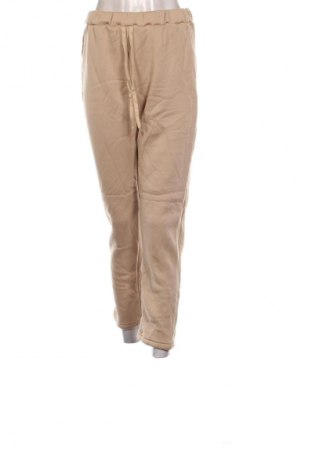 Дамско спортно долнище Unbranded, Размер L, Цвят Бежов, Цена 21,99 лв.
