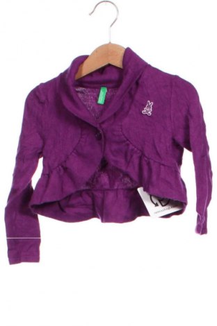 Pulover cu nasturi pentru copii United Colors Of Benetton, Mărime 18-24m/ 86-98 cm, Culoare Mov, Preț 79,99 Lei